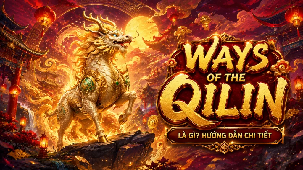 Linh thú Kỳ Lân uy nghiêm trong game 777X Ways of The Qilin